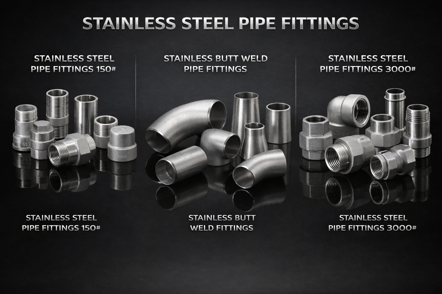 Nerūdijančio plieno vamzdžių jungiamosios detalės 150 svarų